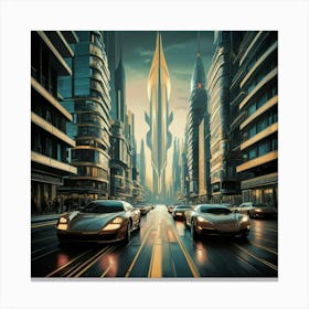 Futuristic City 17 Canvas Print
