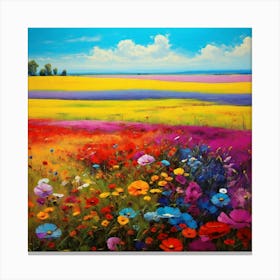 Poppies In The Meadow 3 Canvas Print