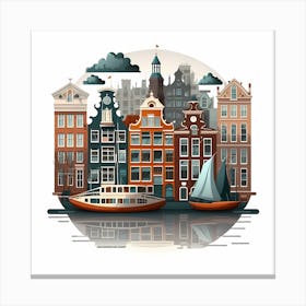 Netherlands Architecture Building Landmark Canvas Print