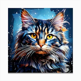 Portrait Of A Cat 1 Canvas Print