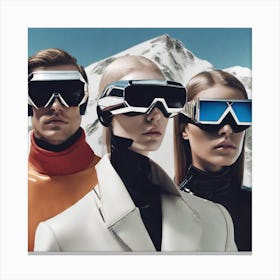 Skiers With Goggles Canvas Print