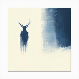 Deer In The Snow Canvas Print