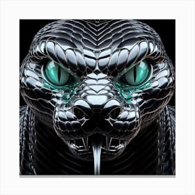 Snake With Green Eyes Canvas Print