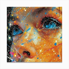 Girl With Blue Eyes Canvas Print