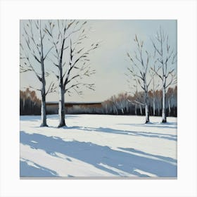 Trees In The Winter Canvas Print