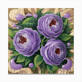 A Stunning Vibrant Painting Of Three Large Plump Canvas Print