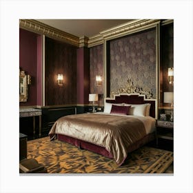 Victorian Bedroom Canvas Print