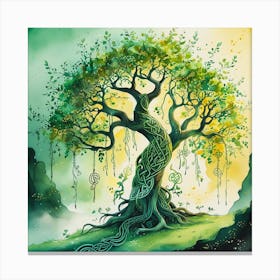 Leonardo Phoenix 10 An Intricately Illustrated Celtic Tree Sta 2 Canvas Print