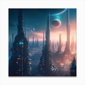 Futuristic City 1 Canvas Print