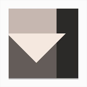 Crisp Triangle In Cream Greys Canvas Print