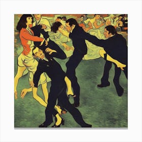 Pulp Fiction Dance By  Van Gogh Canvas Print