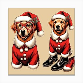 Santa Dog 1 Canvas Print