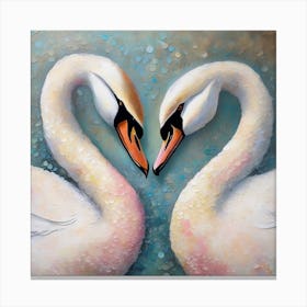 Pair of swans 5 Canvas Print
