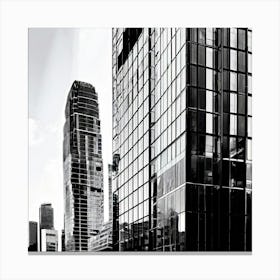 Black And White Cityscape 1 Canvas Print