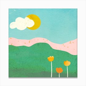 Sunny Day Square Canvas Print