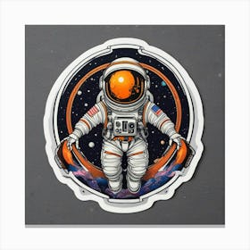 Astronaut In Space 3 Canvas Print