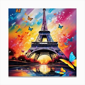 Paris With Butterflies 135 Canvas Print