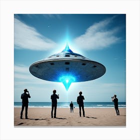 Ufo On The Beach Canvas Print