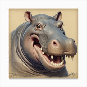 Hippo 29 Canvas Print