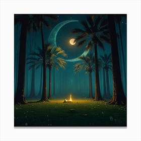 Night In The Forest Canvas Print