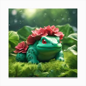 Pokemon Flower Frog Canvas Print