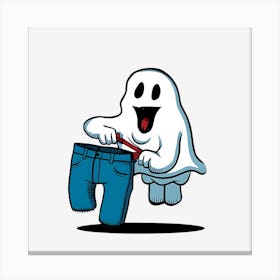 Ghost In Jeans Canvas Print