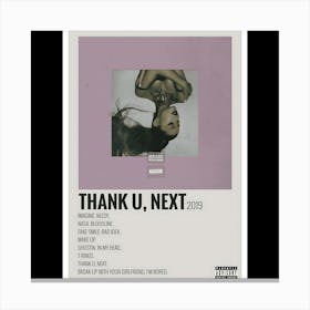 Thank U, Next – Ariana Grande (2019) Canvas Print