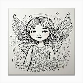 Angel With Wings Canvas Print