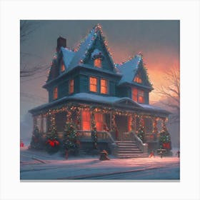 Christmas House 126 Canvas Print