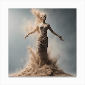 Woman In Sand Canvas Print