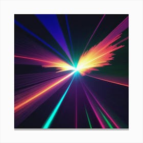 Laser Explosion Glitch Art 18 Canvas Print