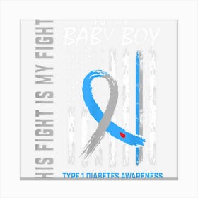 T1d Awareness Baby Boy Type One Diabetes Flag Family Gifts Canvas Print