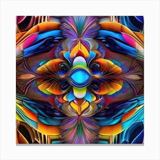 Abstract Psychedelic Painting Canvas Print