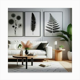 Modern Living Room 15 Canvas Print