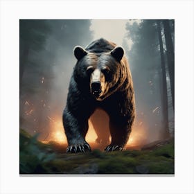 Bear In The Forest 14 Canvas Print