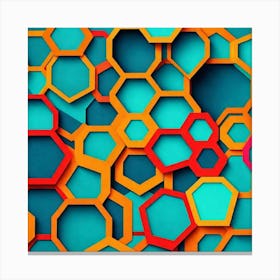 Abstract Hexagons 4 Canvas Print