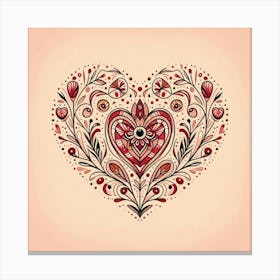 Heart Shaped Pattern 1 Canvas Print