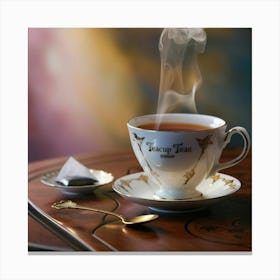 Tea Cup And Saucer Canvas Print