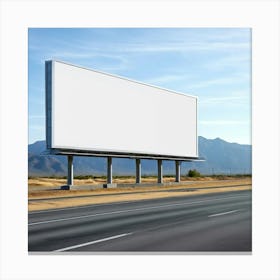 Mock Up Blank Billboard Roadside Advertising Large Outdoor Customizable Template Unprinted (36) Canvas Print