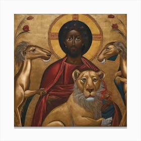 Daniel in the lions den Canvas Print