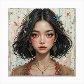 Asian Girl Canvas Print