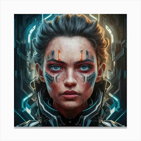 Futuristic Girl 2 Canvas Print