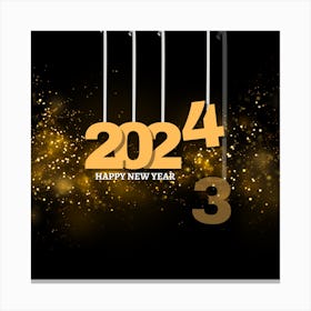 Happy New Year 2024 Canvas Print