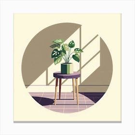 Plant On A Table 4 Canvas Print