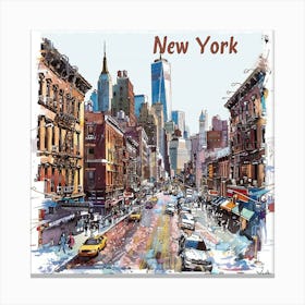 PostCard Artwork New York 1 Canvas Print