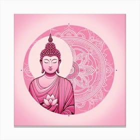 Buddha In Pink 1 Canvas Print