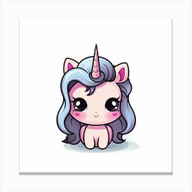 Cute Unicorn 650 Canvas Print