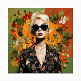 Firefly Hyper Opulent, Collage, Potpourri, Scraps, Sophisticated, Light Skin, Black Woman, Mini Coat (3) Canvas Print