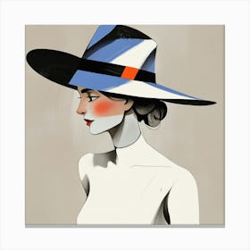Woman in a Hat 17 Canvas Print