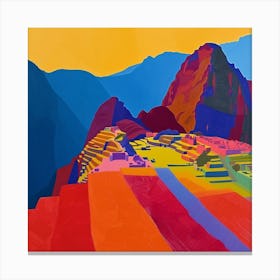 Abstract Travel Collection Machu Picchu Peru 3 Canvas Print
